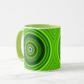 Geometrisches Grün Mandala-25436 Tasse (Vorderseite Links)