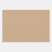 Geometrisches grün-orangefarbenes Set Geschenkpapier Set (Vorderseite 2)