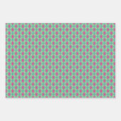 Geometrisches grün rosa Set Geschenkpapier Set (Vorderseite 2)