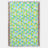 Geometrisches grüne und blaue Dreieck-modernes Decke (Vorderseite Vertikal)