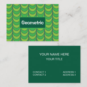 Geometrisches grünes Halbkreis-Geometrie-Muster Visitenkarte