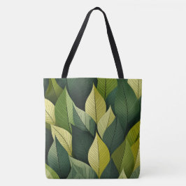 Geometrisches grünes Leaf-Multiprint Tasche
