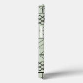 Geometrisches grünes Muster Case-Mate iPhone Hülle (Rückseite / Rechts)