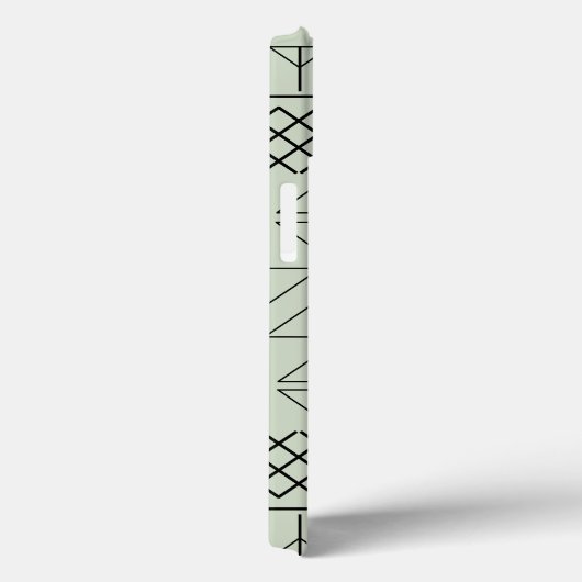 Geometrisches grünes Muster Case-Mate iPhone Hülle (Rückseite / Rechts)