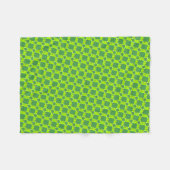 Geometrisches grünes Musterhandtuch Fleecedecke (Vorderseite (Horizontal))