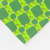 Geometrisches grünes Musterhandtuch Fleecedecke (Ecke)