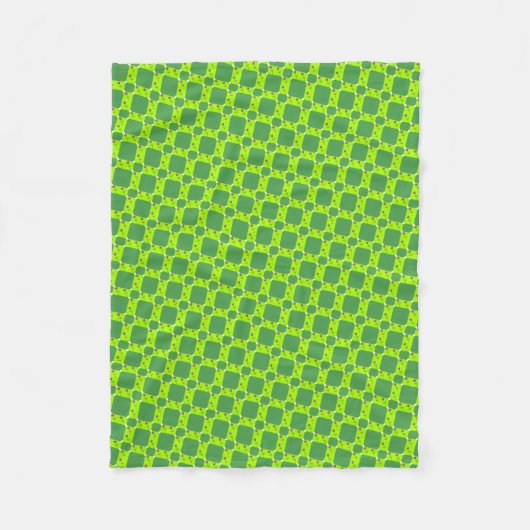 Geometrisches grünes Musterhandtuch Fleecedecke (Vorderseite)