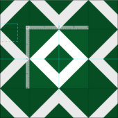 Geometrisches grünes und weißes stoff (Kachel)
