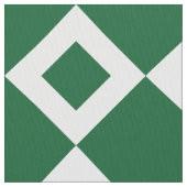 Geometrisches grünes und weißes stoff (Nahaufnahme)