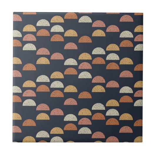 Geometrisches halb Kreis-Muster Fliese (Vorderseite)