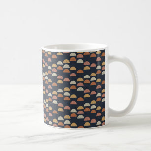 Geometrisches halb Kreis-Muster Kaffeetasse
