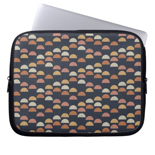 Geometrisches halb Kreis-Muster Laptopschutzhülle (Vorderseite)