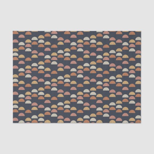 Geometrisches halb Kreis-Muster Seidenpapier (Vorderseite)