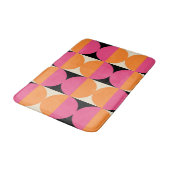 Geometrisches Halbquadrat und Kreismuster Badematte (Schrägansicht)