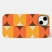 Geometrisches Halbquadrat und Kreismuster Case-Mate iPhone Hülle (Rückseite (Horizontal))