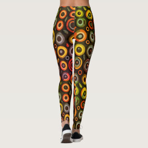 Geometrisches Halloween-Farb-Spooky-Monster-Auge Leggings