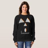 Geometrisches Halloween-Kürbisgefecht Sweatshirt (Vorne ganz)