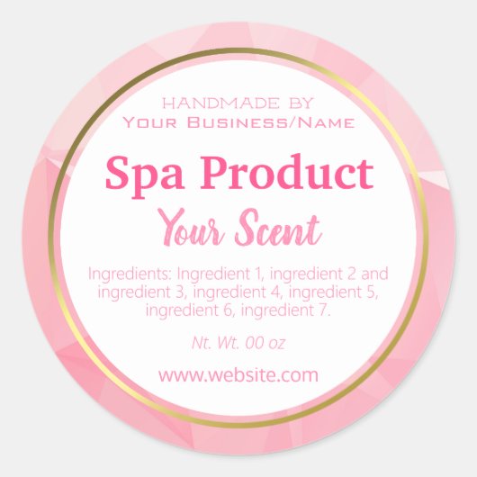 Geometrisches, handgefertigtes Wellness-Center-Pro Runder Aufkleber (Vorderseite)