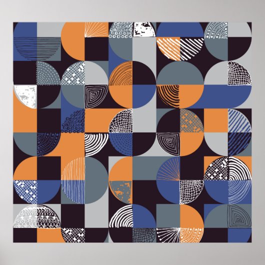 Geometrisches Handgezeichnet: Kreative Nahtlose Do Poster (Vorne)