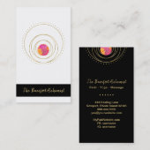 *~* geometrisches heiliges Geometrie Boho Mondgold Visitenkarte (Vorne/Hinten)