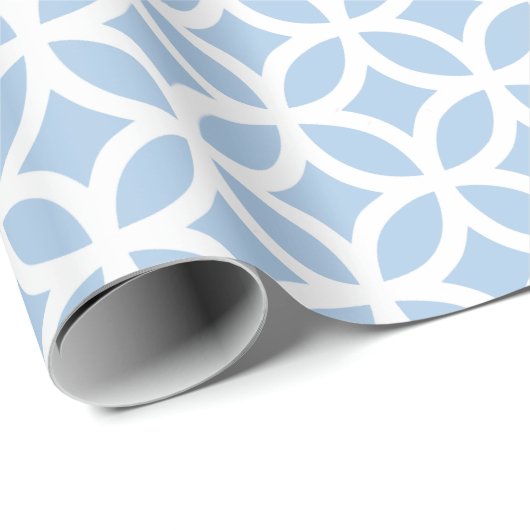 Geometrisches hellblaues Packpapier (Rolleneckpunkt)