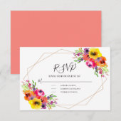 Geometrisches, helles, elegantes Wasserfarbenspiel RSVP Karte (Vorne/Hinten)