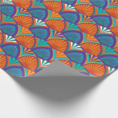 Geometrisches helles Muster mit Blätter aus Palmen Geschenkpapier (Ecke)