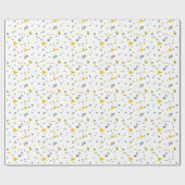 Geometrisches, hellgraues und gelbes Dreieck Geschenkpapier (Flach)