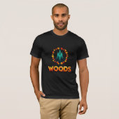 Geometrisches Herbstwald-Forst-Design T-Shirt (Vorne ganz)