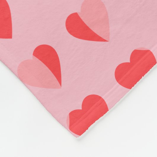Geometrisches Herz Fleece Blanket (Ecke)