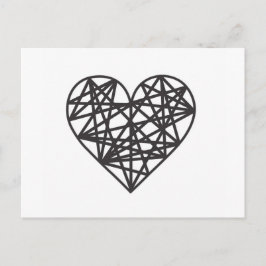 Geometrisches Herz Postkarte