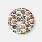 Geometrisches Hexagon-Muster-FotoCollage Magnet (Vorne)