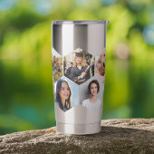 Geometrisches Hexagon-Muster-FotoCollage Thermobecher