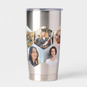 Geometrisches Hexagon-Muster-FotoCollage Thermobecher (Links)