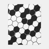 Geometrisches Hexagon-Muster für Schwarzweißwaben Fleecedecke (Vorderseite)