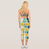 Geometrisches Hexagonal Capri Leggings (Rückseite)