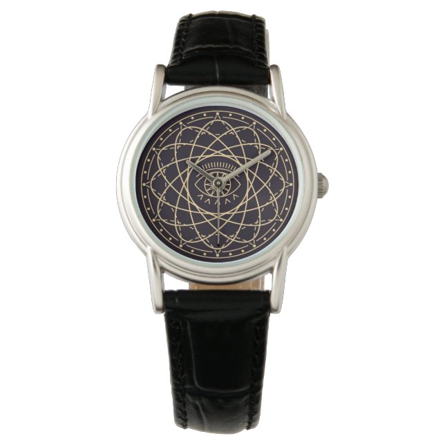 Geometrisches Himmelsmuster Armbanduhr (Vorderseite)