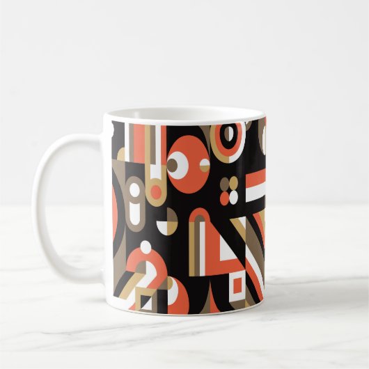 Geometrisches Hintergrunddesign. Abstraktes Kunstw Kaffeetasse (Links)