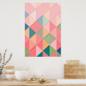 geometrisches Hintergrunddreieck Poster (Küche)