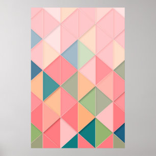 geometrisches Hintergrunddreieck Poster