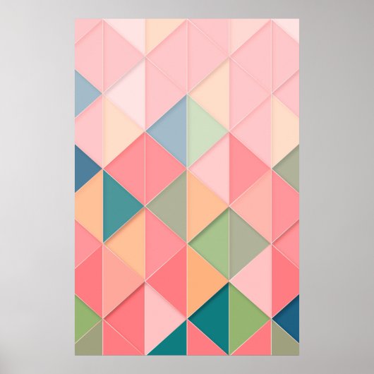 geometrisches Hintergrunddreieck Poster (Vorne)