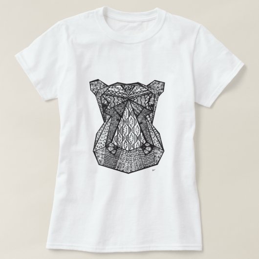 Geometrisches Hippo T-Shirt (Design vorne)