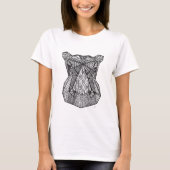 Geometrisches Hippo T-Shirt (Vorderseite)