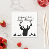 Geometrisches Hirschjägerthema Geburtstag Serviette (Beispiel)