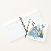 Geometrisches Hirschportrait Notizblock (Innenseite)