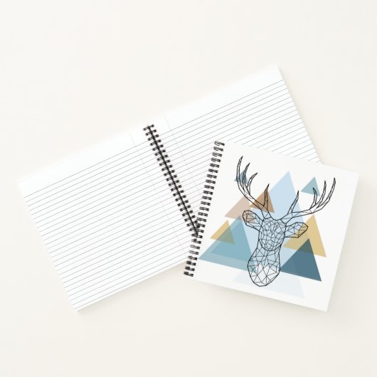 Geometrisches Hirschportrait Notizblock (Innenseite)