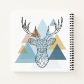 Geometrisches Hirschportrait Notizblock (Rückseite)