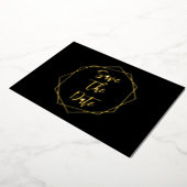 Geometrisches Hochzeitschema speichern das Datum Folieneinladung (Gedreht)