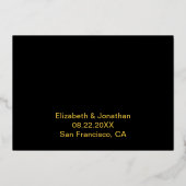 Geometrisches Hochzeitschema speichern das Datum Folieneinladung (Rückseite)