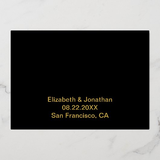 Geometrisches Hochzeitschema speichern das Datum Folieneinladung (Rückseite)